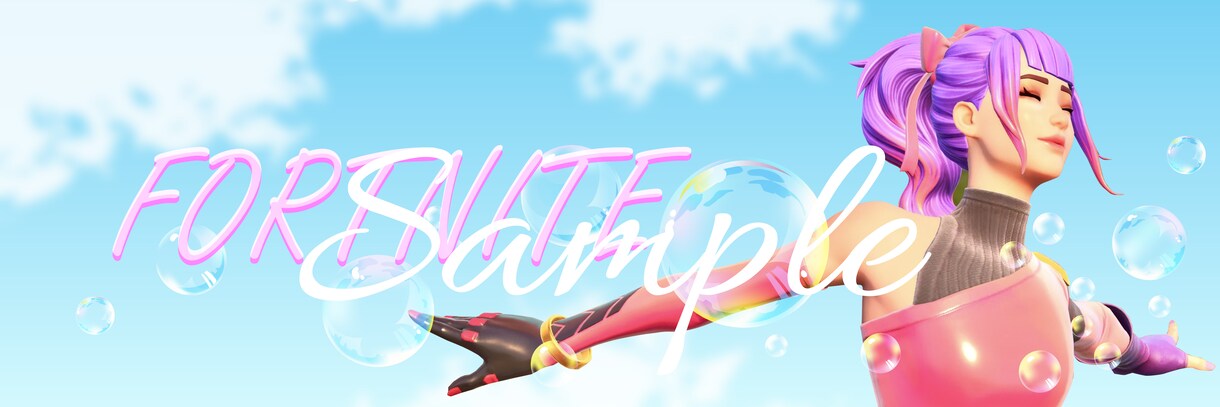 フォートナイト等SNSバナー・ヘッダー制作ます 格安★ゲームアカウントSNS用画像制作 イメージ2