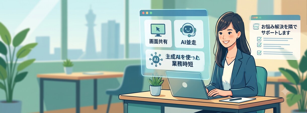 日常業務をAIで効率化！一緒にプロンプト作成します まずは1回お試し！画面共有であなたの業務をサクッとAI化 イメージ1