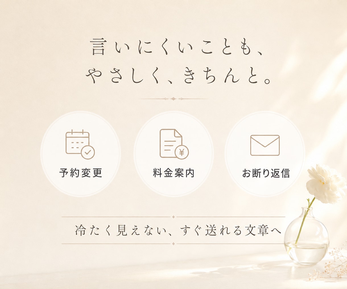 ネイル・まつげサロンの返信文を30場面作ります 予約変更・料金案内も、お店らしいやさしい言葉へ イメージ2