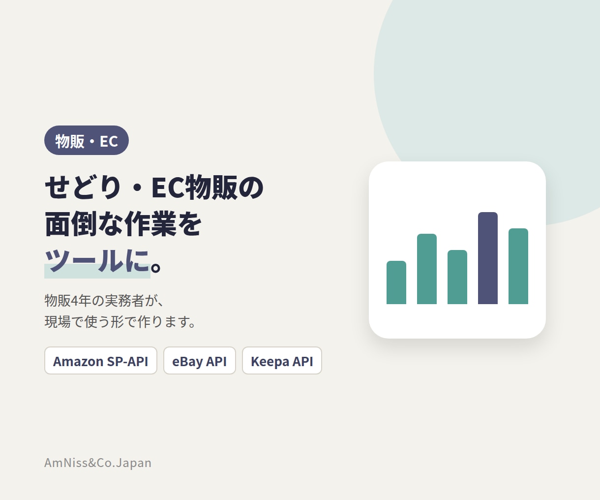 せどり・EC物販の面倒な作業をツールにします 物販4年の実務者が、現場で使う形で作ります イメージ1