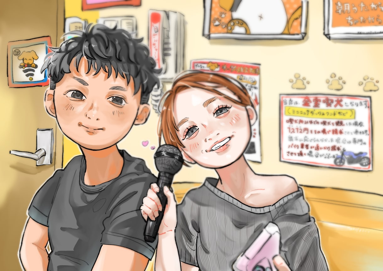 特徴を捉えた可愛くキレイな似顔絵を描きます 最短3日！記念日や友達家族へのプレゼントにオススメ♬.*ﾟ イメージ1