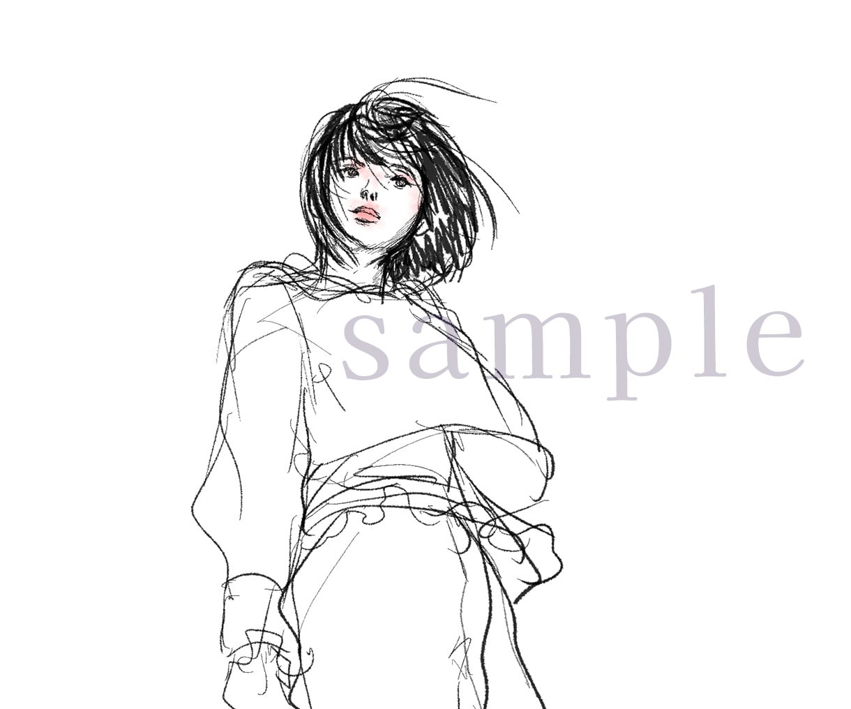えんぴつ線のシンプルイラストお描きます 人物以外も！アイコンなどに最適、かわいらしくも大人っぽくも イメージ7