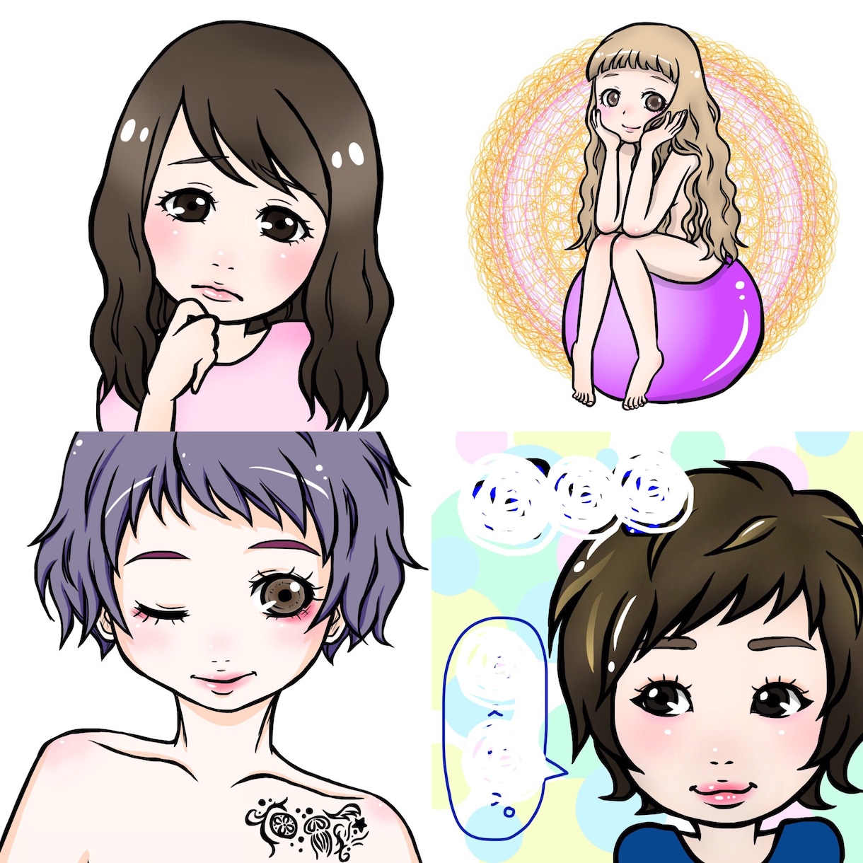 SNS用アイコン描きます 似顔絵や好きなキャラなどリクエストにお応えします イメージ2