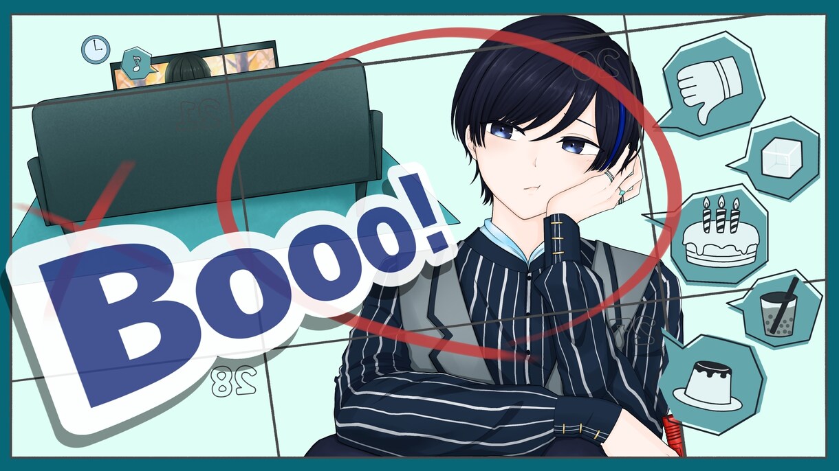 歌い手様に本家に忠実なサムネイルを作成いたします 歌い手絵師です！サムネアイコン立ち絵SDもお作りできます！ イメージ7