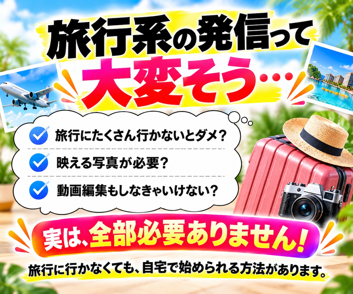 家にいながら、旅行の魅力を届けて収入に変えます Threads×楽天トラベル書き方ガイド イメージ2