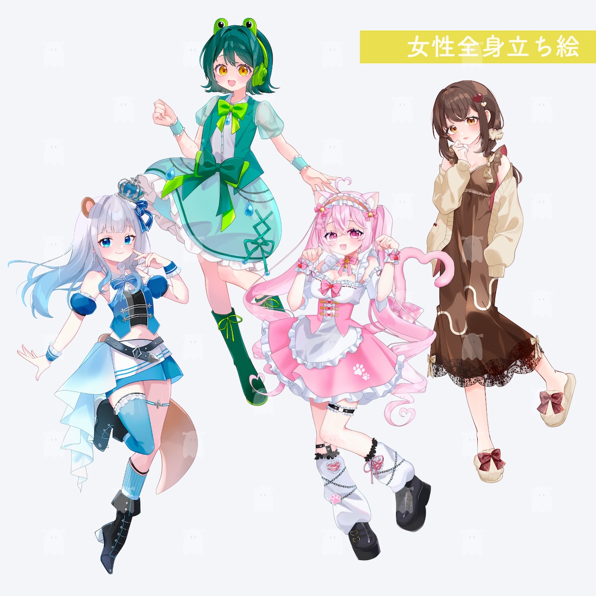 最短納品▶透明感のある立ち絵イラスト制作します TRPGや配信、オリジナルゲームなどに！ イメージ5