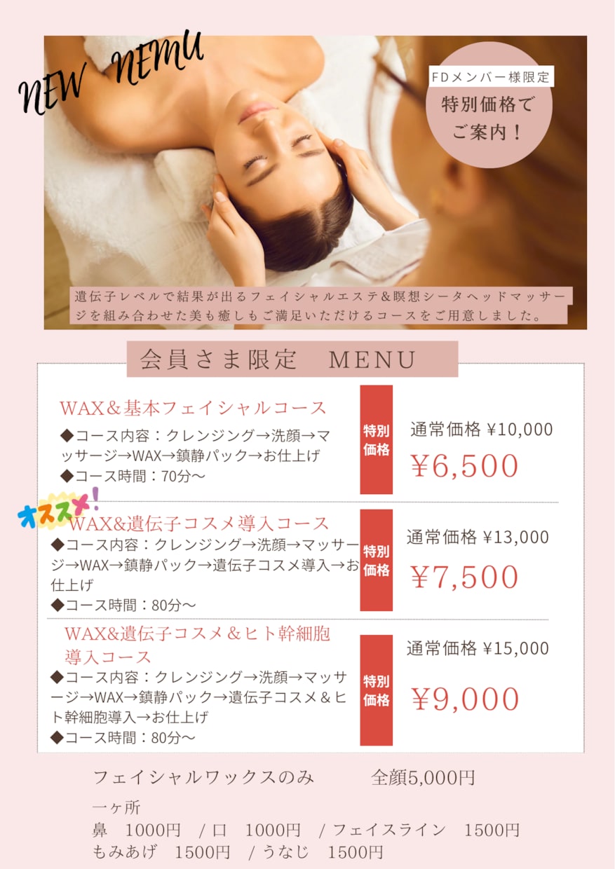 canva proで見やすい美容系チラシ作ります 「おしゃれで伝わる」チラシで、あなたの想いをかたちにします イメージ9