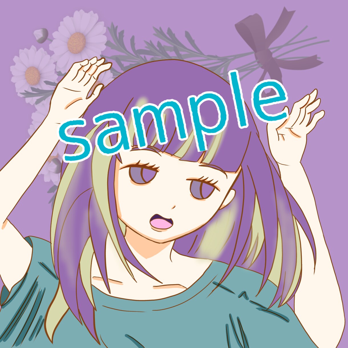 アイコンイラスト 夢絵 描きます アイコンに使用のイラストなど承ります！ イメージ2