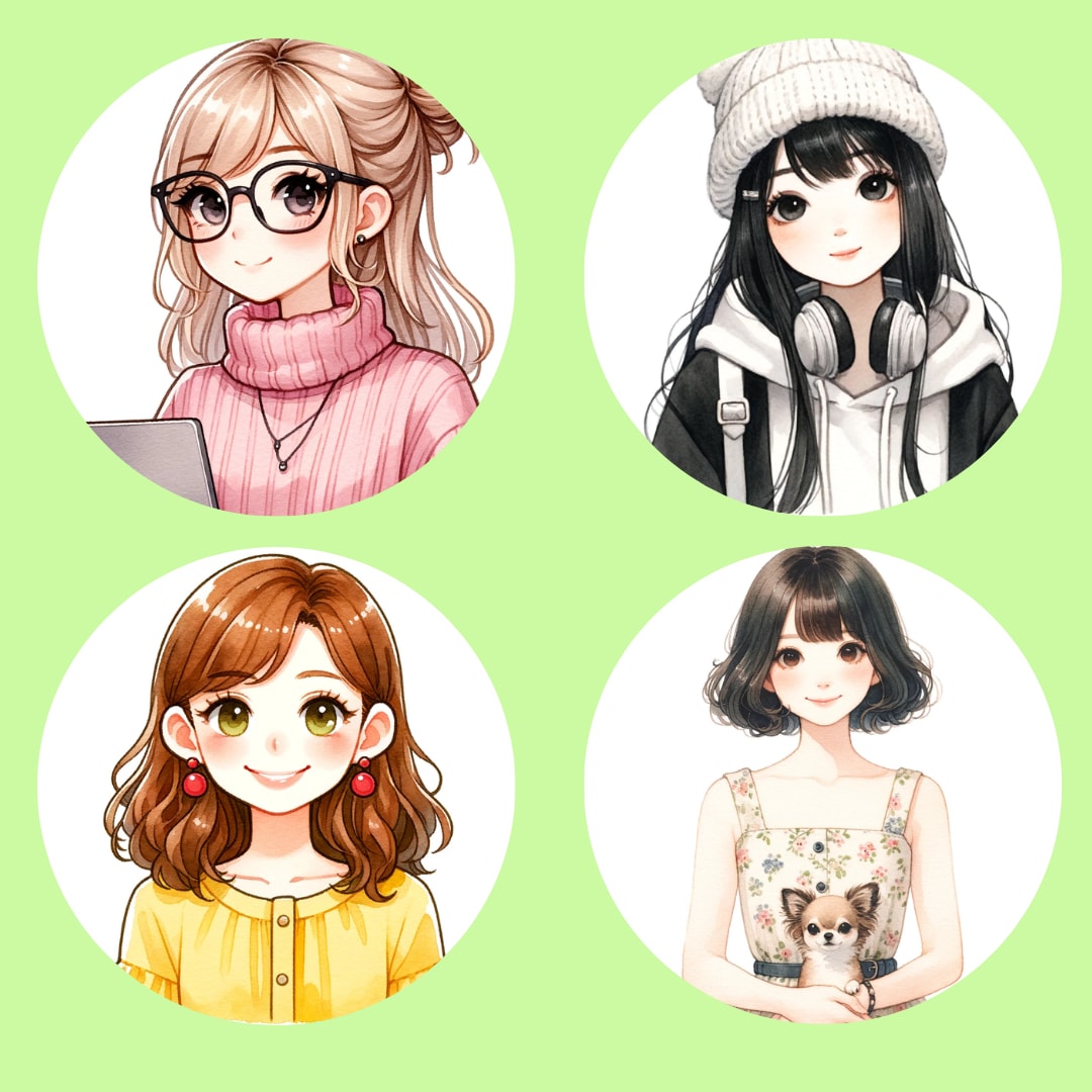 1月まで限定！☆SNSアイコン水彩画で描きます インスタ、x/ツイッター、ブログ、LINEアイコン、バナーに イメージ3