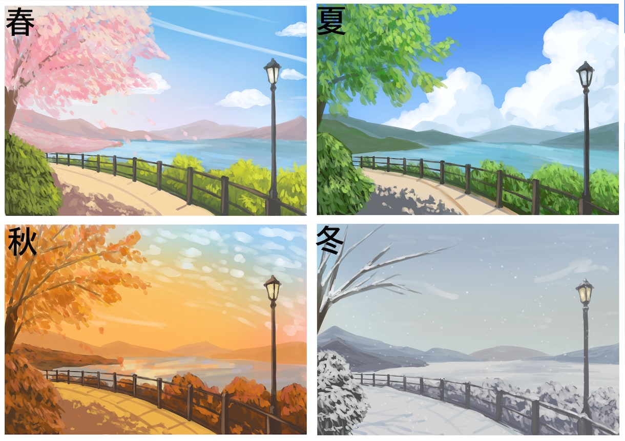 季節感のある背景イラスト制作します 世界観に合う背景を丁寧に制作します イメージ1