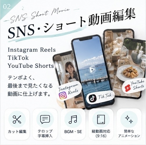 YouTube・SNS動画を見やすく編集します Instagram・TikTok・YouTube対応 イメージ2