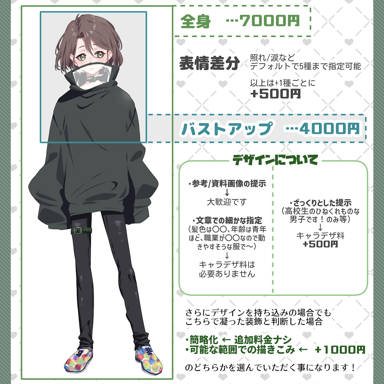シンプルな立ち絵をお早くご用意します シンプルなものをお早く！通常7日以内、2日以内も対応可能！ イメージ2