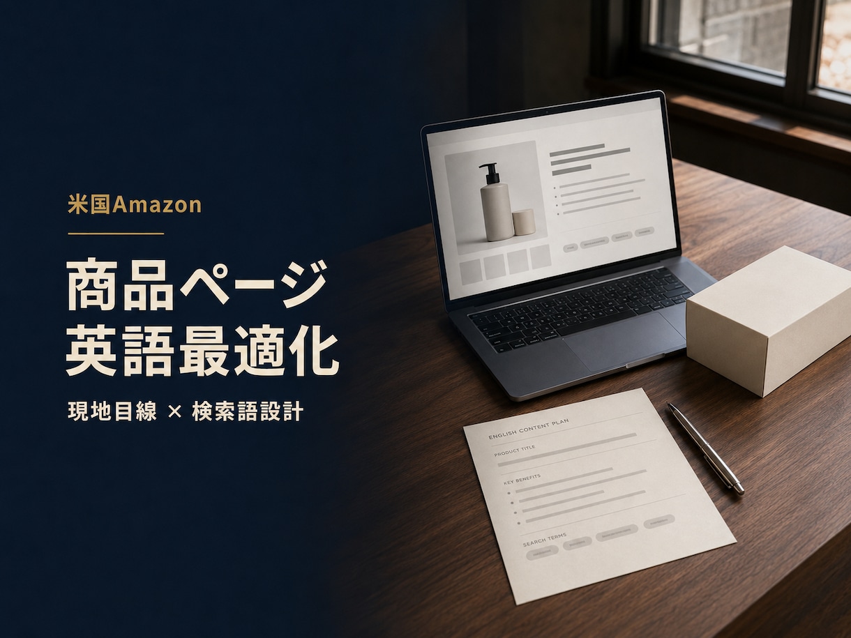 米国Amazonの商品ページを英語最適化します 現地目線の英語と検索語で伝わるページへ イメージ1