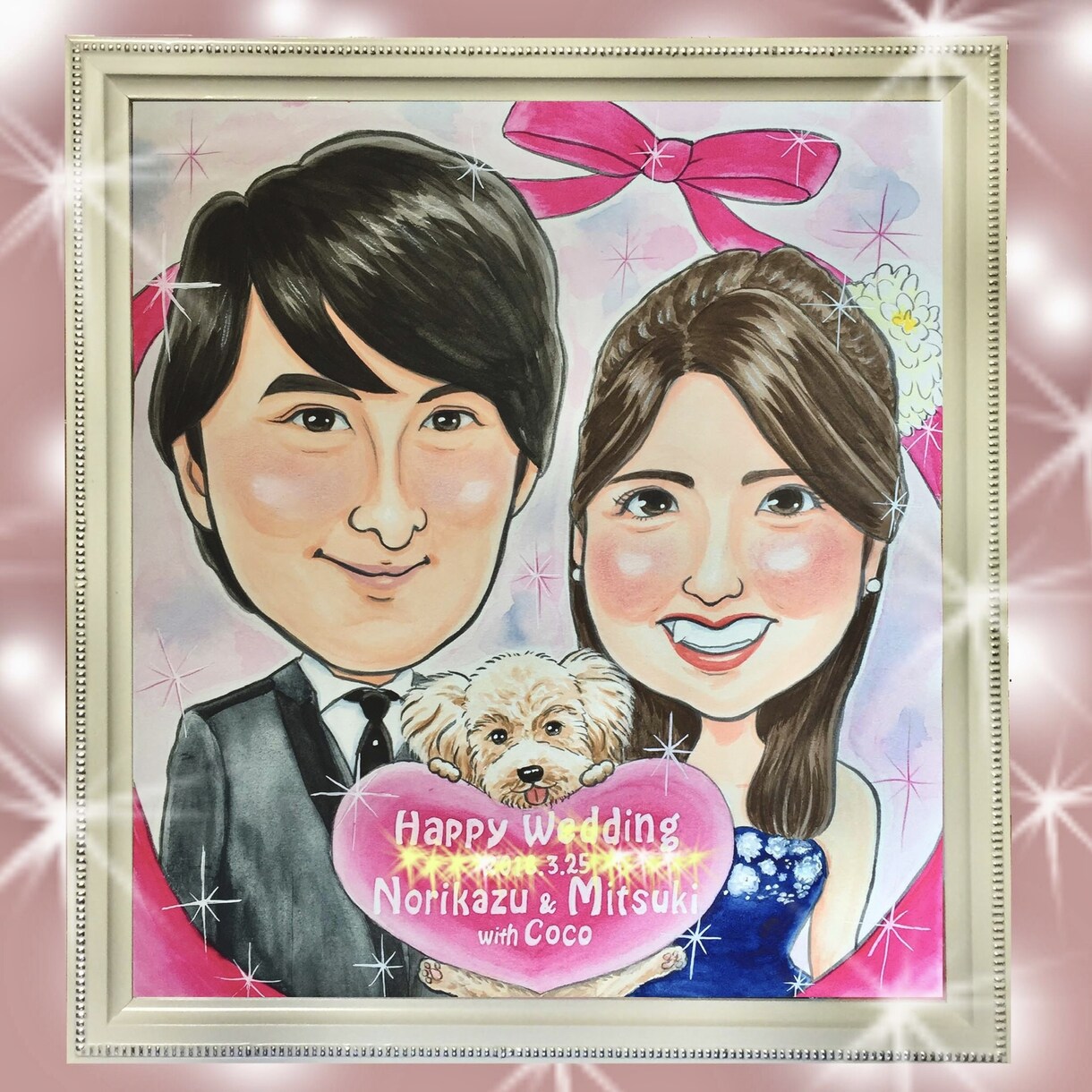 色紙サイズ◆優しいタッチでお描きします ◆ウェルカムボード◆お手軽サイズ◆郵送可◆ イメージ2