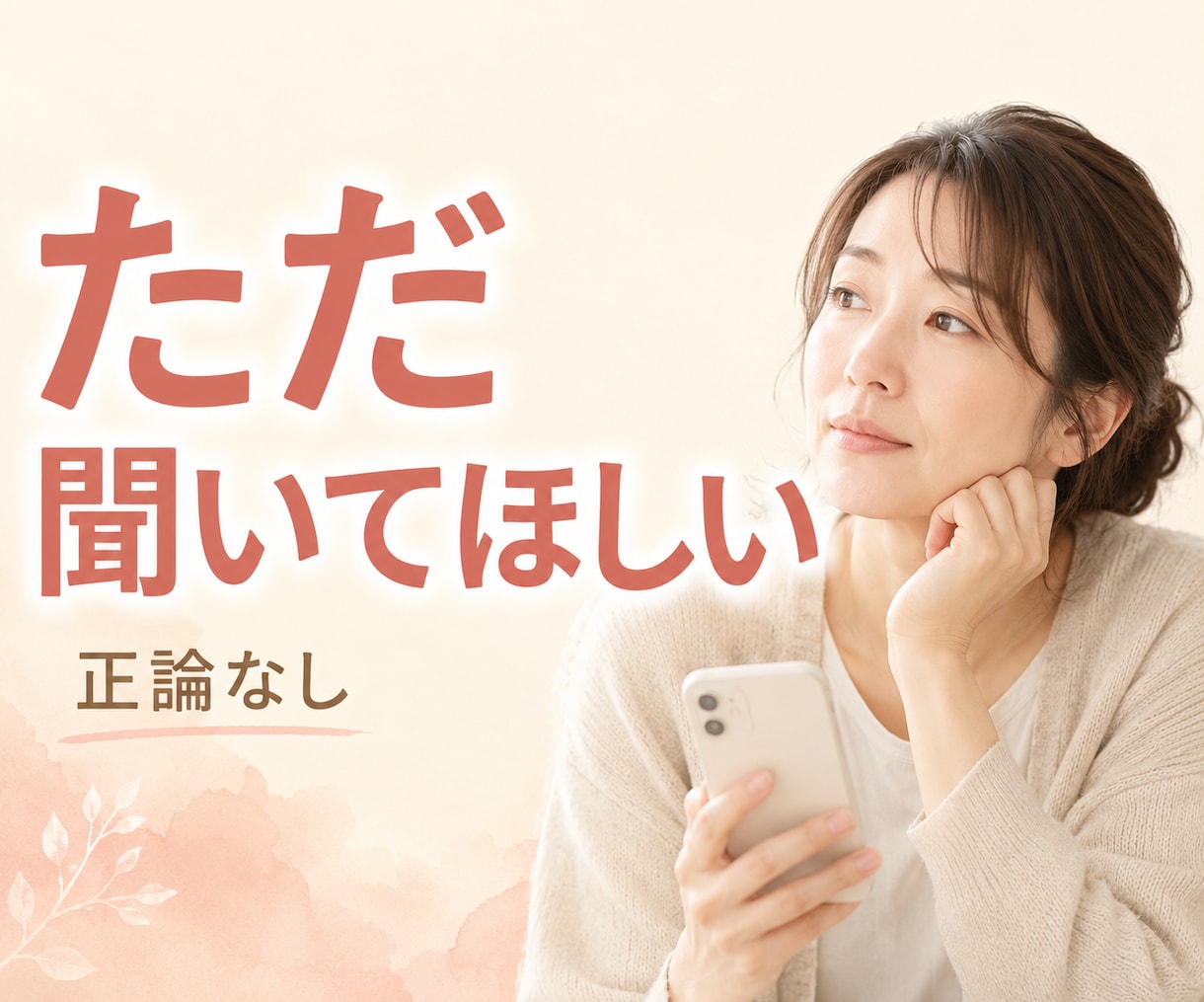 1分～♪共感＋傾聴で安心を。ほっと心を軽くします モヤモヤ/愚痴/不安/後悔/人間関係…正論なしあなたの味方 イメージ7