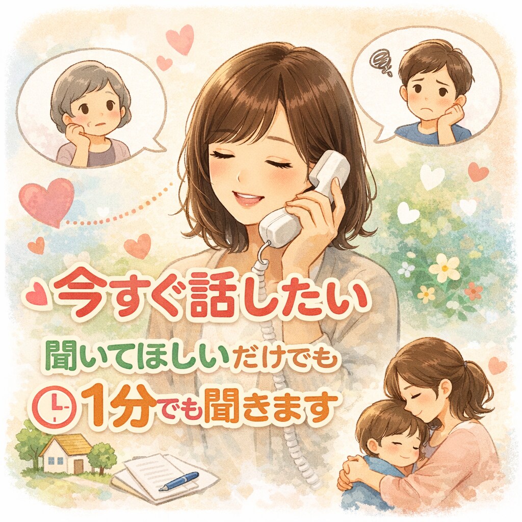 気楽に1分でもささいなお話聞きます 良き相談相手になれたらいいな♪雑談も本気のお悩みも！ イメージ1