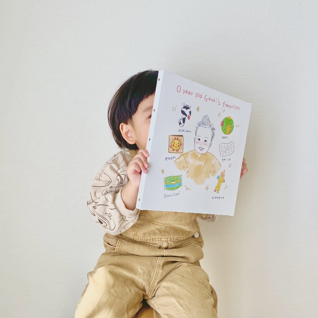 子どもの似顔絵とお気に入りのおもちゃを書きます 今だけの大切な思い出をぎゅっと1枚に詰め込みます イメージ9