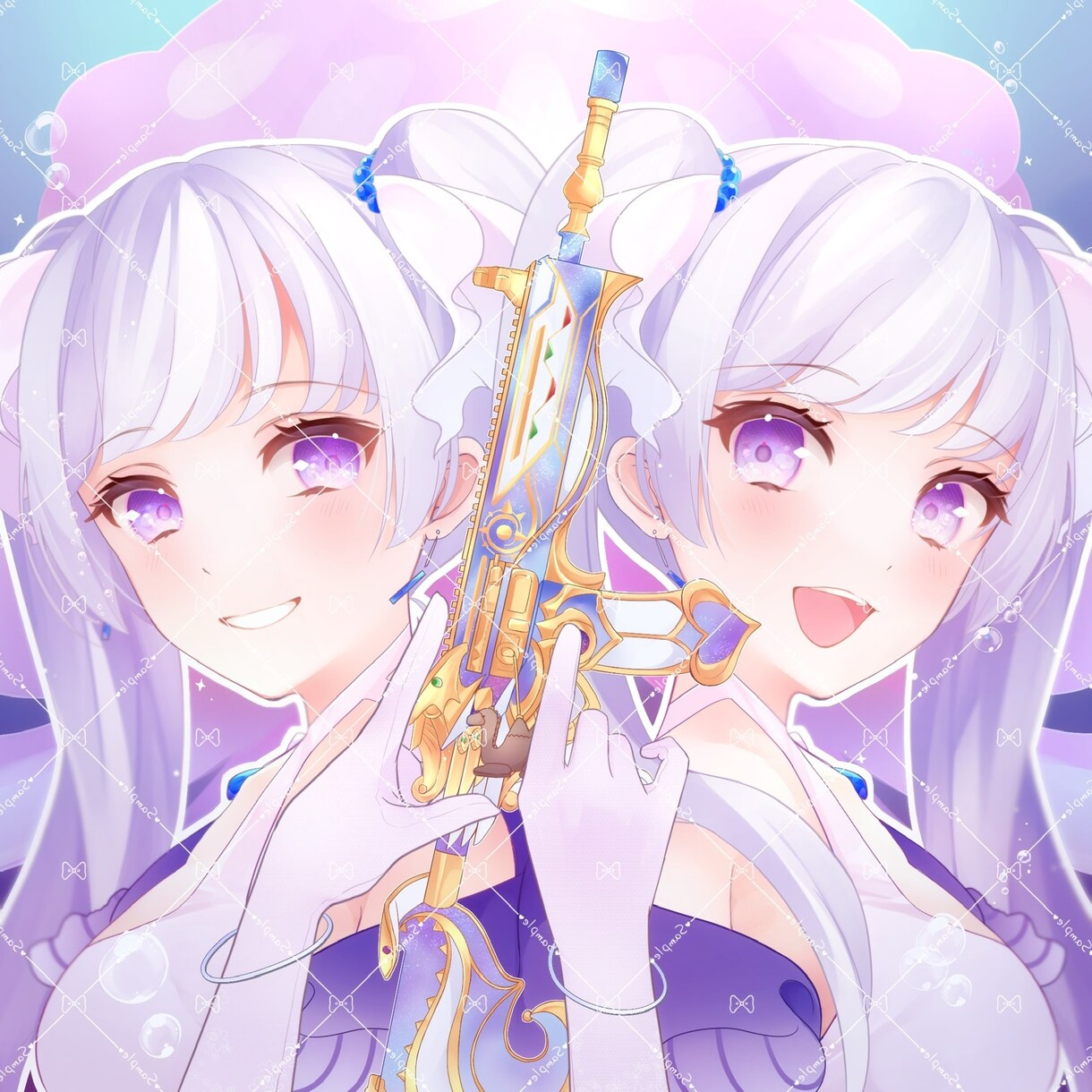 SNSアイコン・ヘッダーお描きします 商用利用込み！きらきら・カッコ可愛いアイコンに仕上げます！ イメージ8