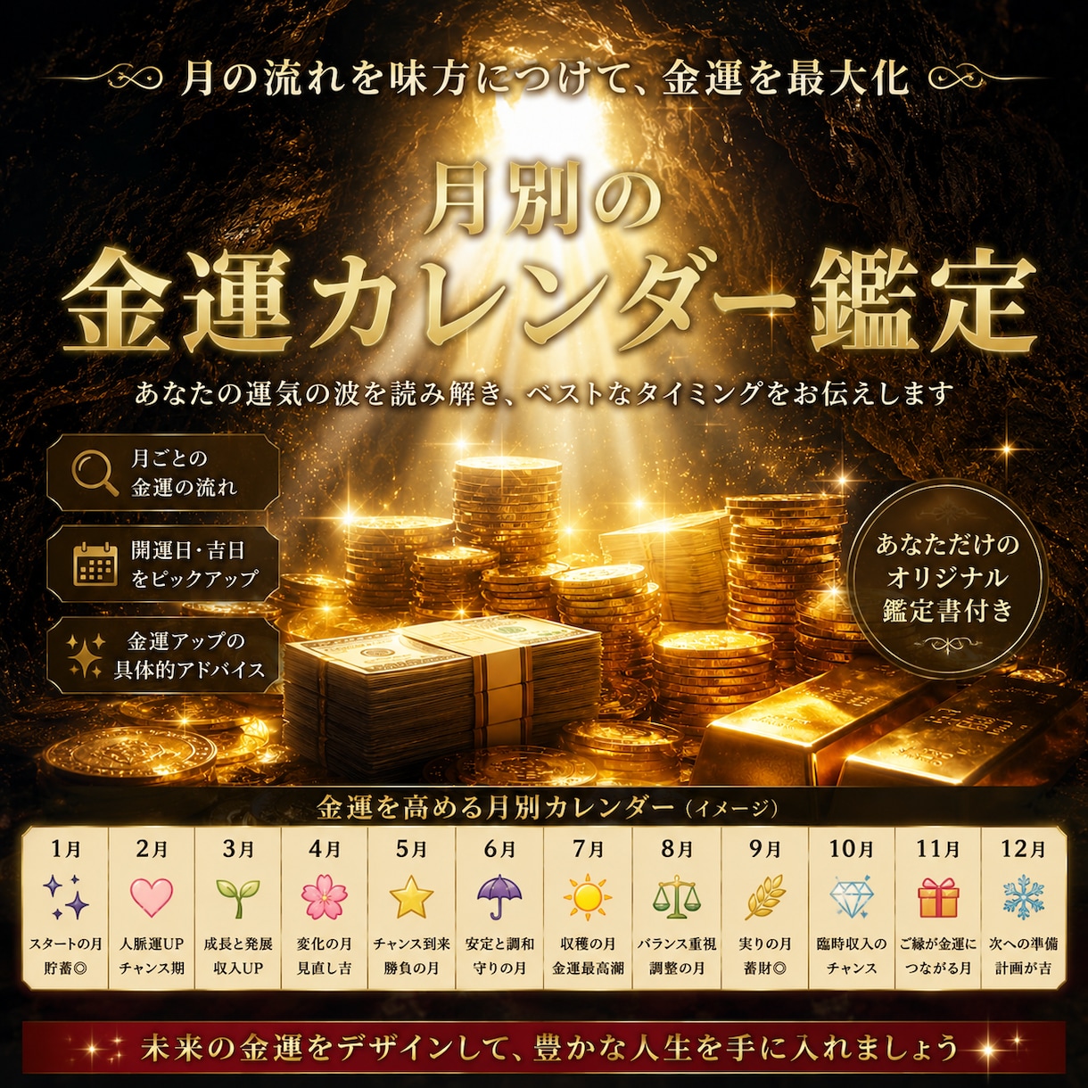 宝くじ当選者が月別金運を詳細鑑定します 金運が動く日を逃さず豊かさを引き寄せる1ヶ月へ イメージ4