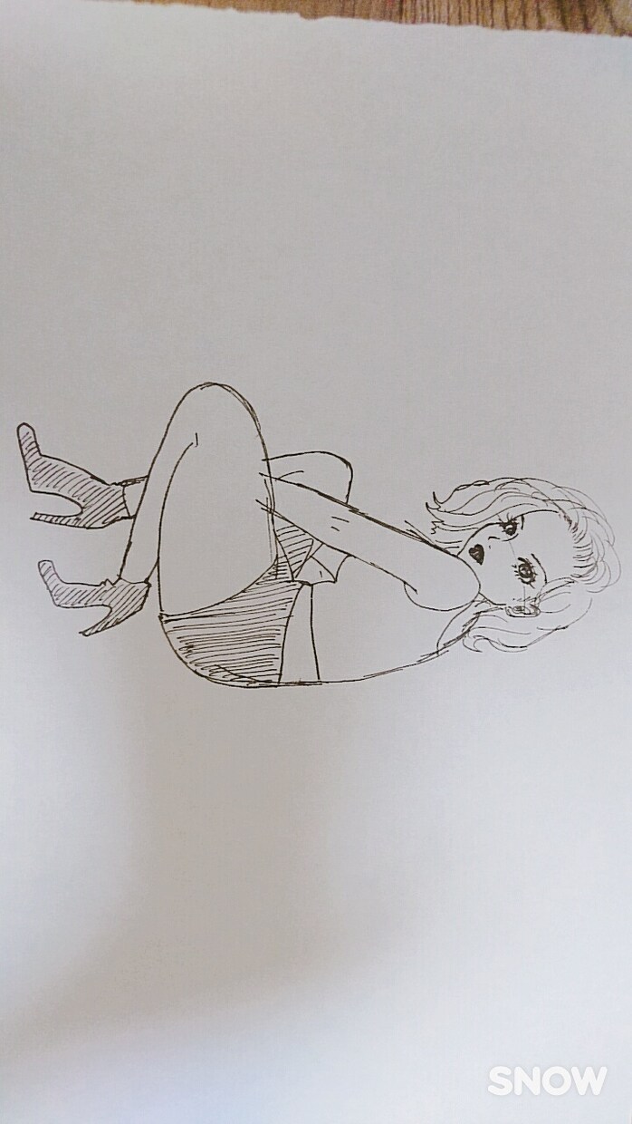 女の子をペン描きします ワンポイント絵が欲しい方にオススメ! イメージ1