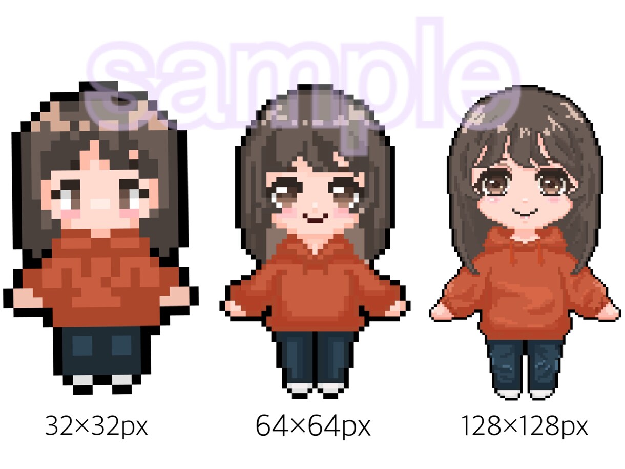 ドット絵ミニキャラ制作します やわらかくてかわいい雰囲気のドット絵ミニキャラをお描きします イメージ1