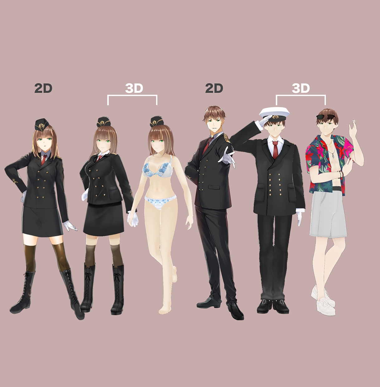 VRoid+Blenderでﾓﾃﾞﾘﾝｸﾞします 持ち込みイラストorｷｬﾗﾃﾞｻﾞ依頼で０から制作もOK！ イメージ6
