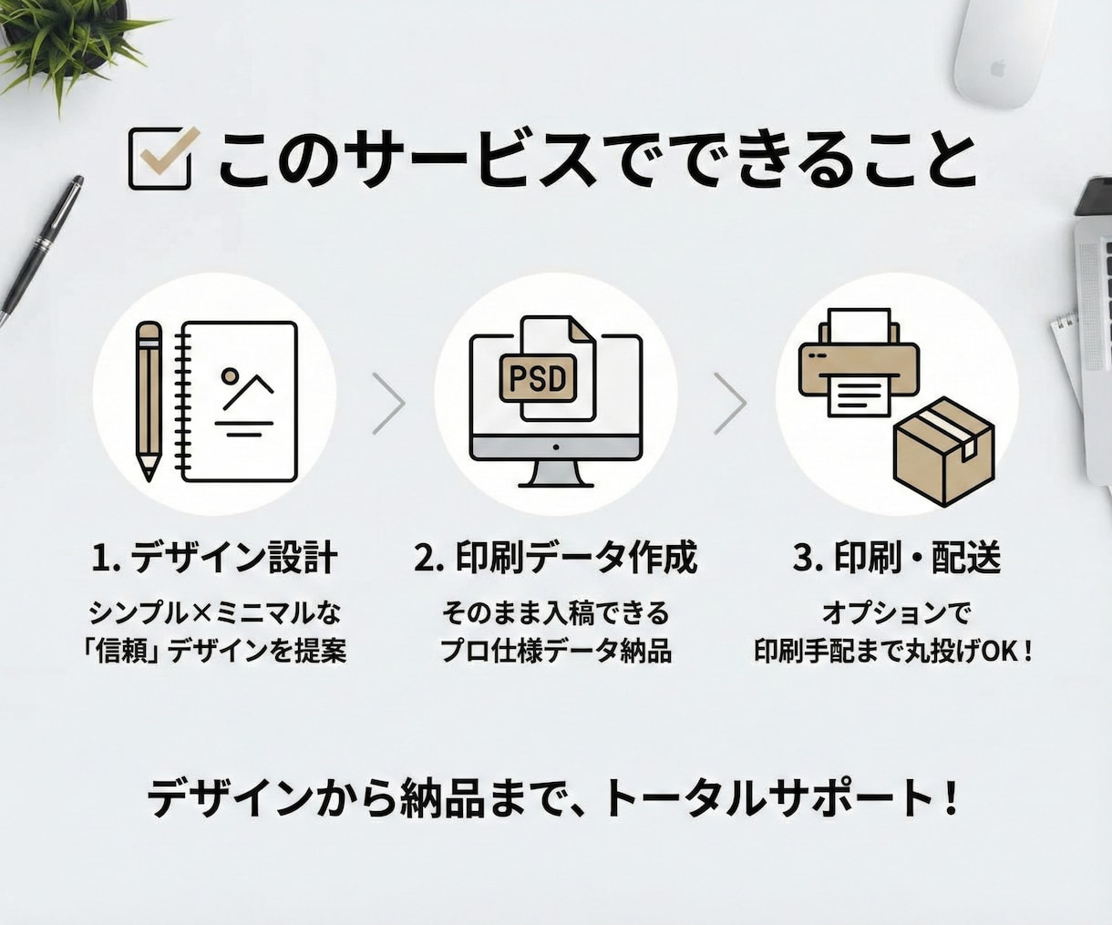 高級感×シンプル！信頼される名刺をデザインします 士業・経営者向け、修正無料＆印刷代行まで丸投げOK◎ イメージ3
