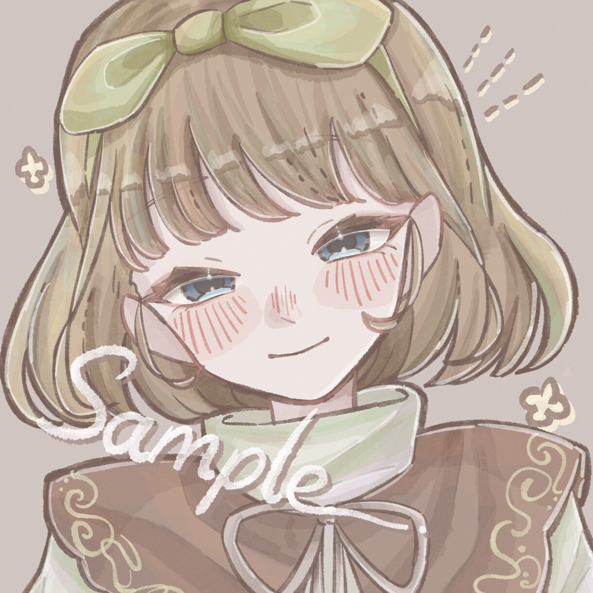 優しい雰囲気のアイコンイラストを描きます なんでもお気軽にご相談ください！ イメージ5