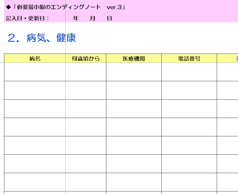 必要最小限のエンディングノートをご提供します 現役行政書士が作成。パソコンで簡単に修正・差替えができます！ イメージ4