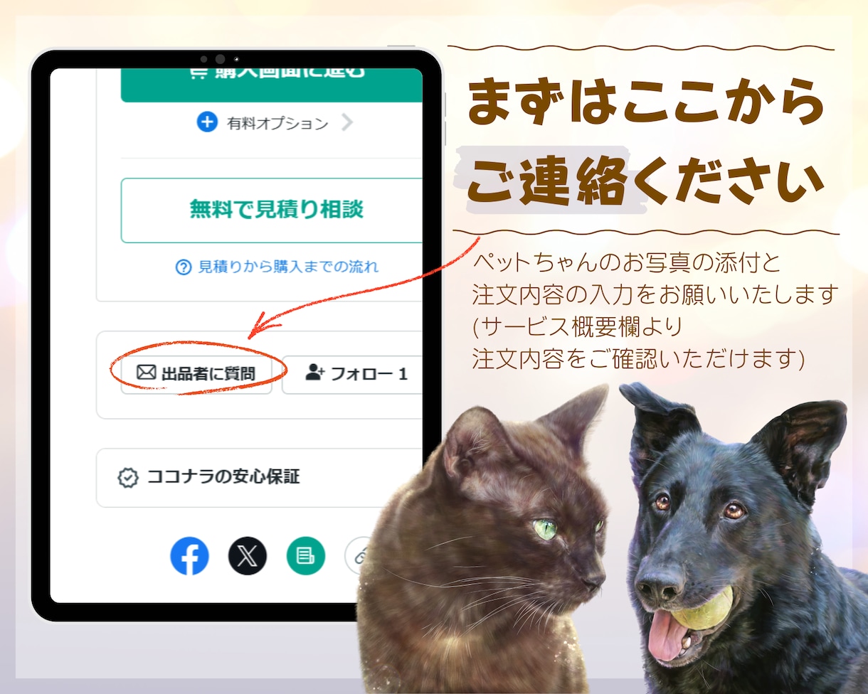 星空のように輝く瞳のペット似顔絵お描きします スマホ待ち受け画像もプレゼント／額装できます／犬猫小動物OK イメージ9