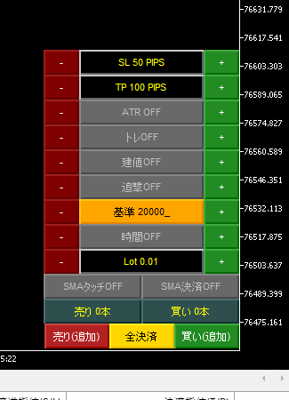 MT5専用トレード補助ツールを提供します 感情に惑わされないトレードルールを徹底する半自動決済ツール イメージ2