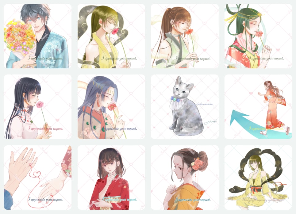 背景も◎ #イラストオーダー 承ります お花動物一枚絵アイコンヘッダー立ち絵なんでもご相談ください イメージ6