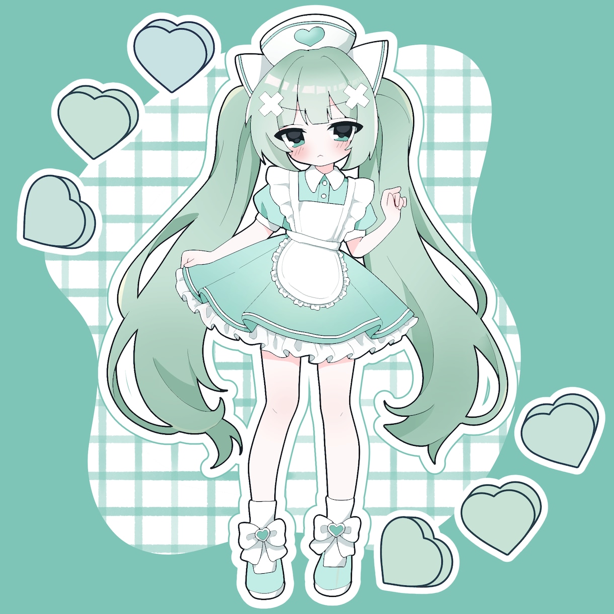 SNSアイコンや立ち絵などお描きします かわいい萌えイラストです アイコンやグッズなどにぜひ♡ イメージ1