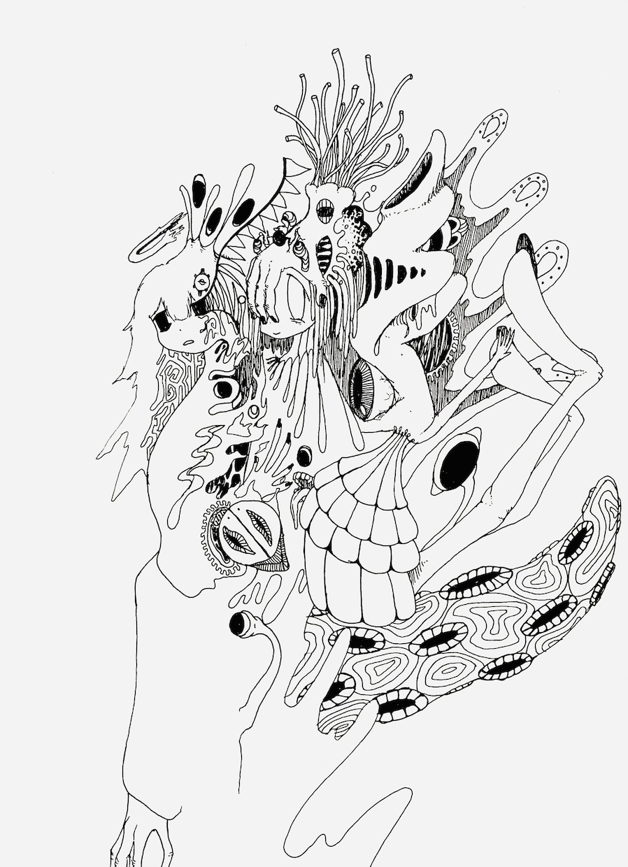 神秘的でグロテスクな絵を描きます 独自の世界観とそこに住むキャラクターを描きます イメージ1