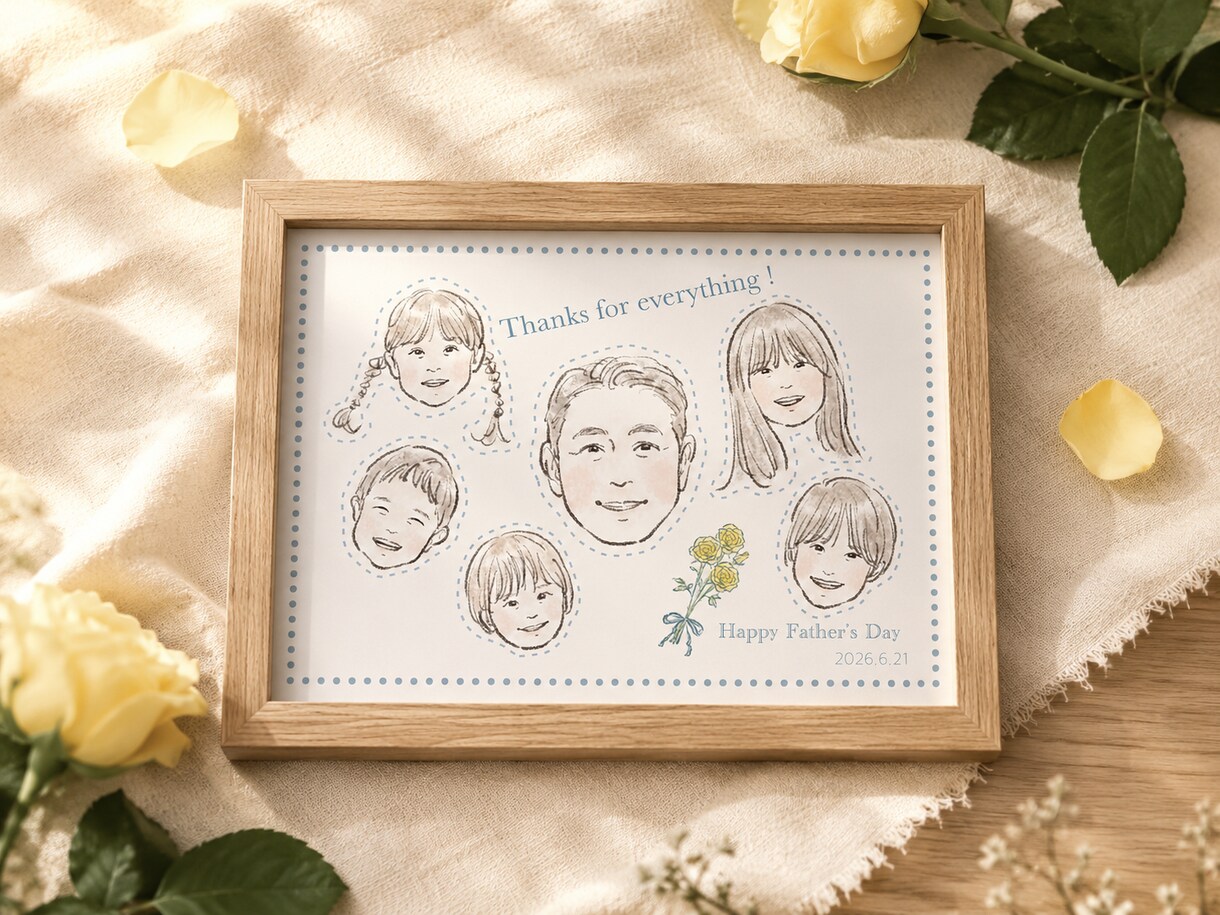 母の日に・父の日・敬老の日に♪似顔絵描きます お誕生日や記念品としてのプレゼントにも♡※データお渡し イメージ6