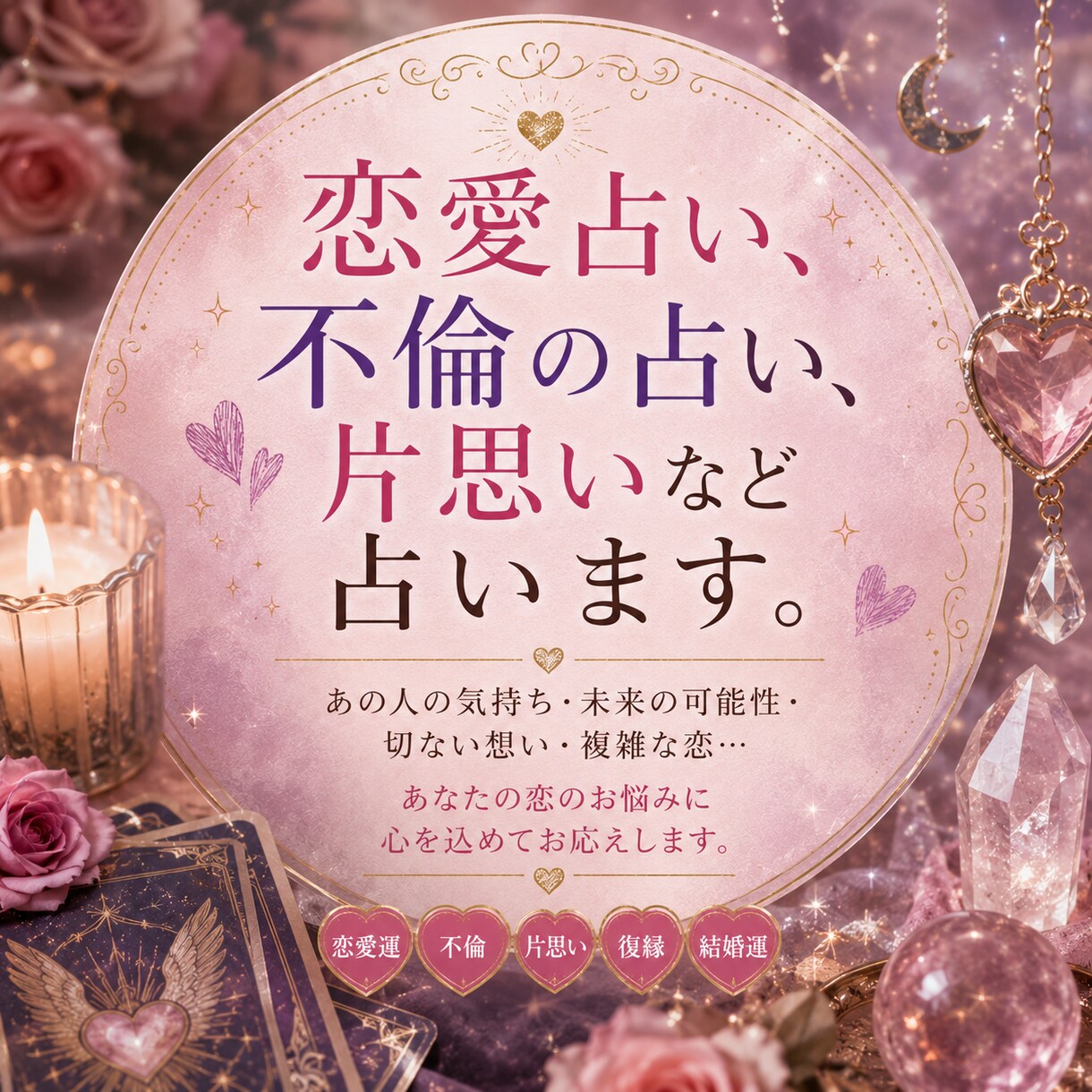 恋愛関係、職場恋愛関係、人間関係、占います 恋人、好きな人、友人、仕事の恋愛、人間関係など占います イメージ1