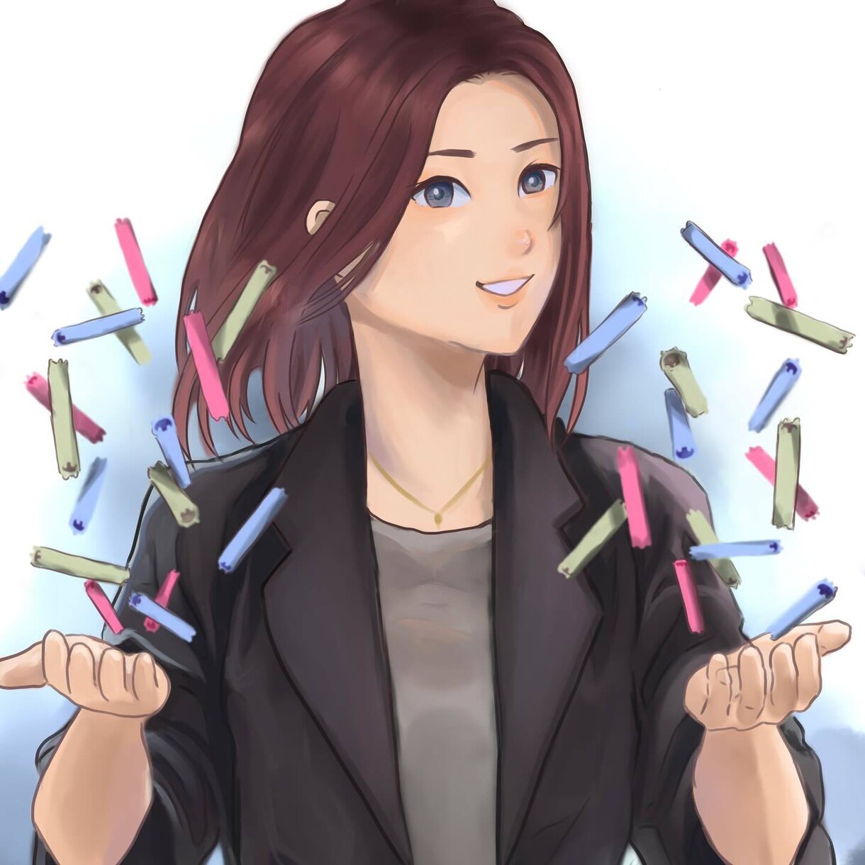 様々な絵柄可能！汎用性の高い似顔絵描きます プレゼント・ビジネス・SNS・名刺など、使用用途たくさん！ イメージ7