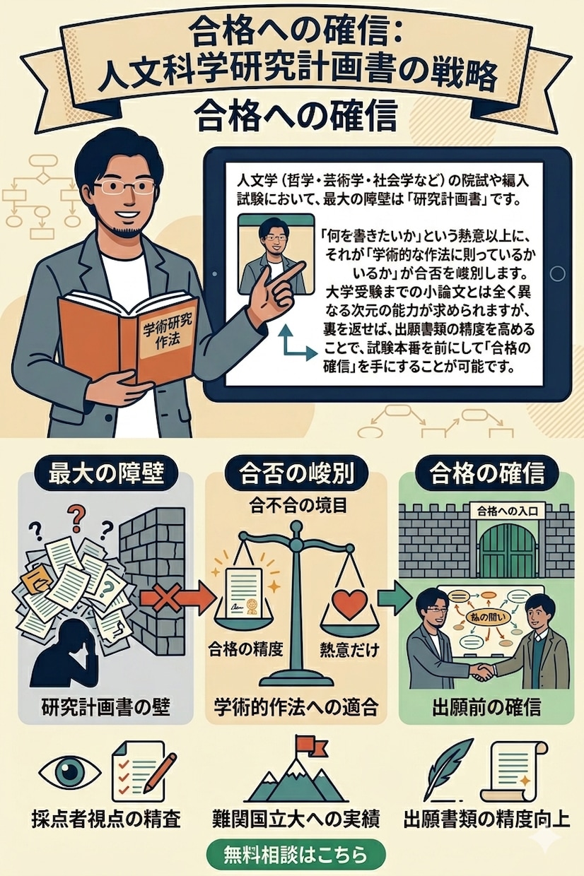 研究計画・志望理由書、奨学金書類などを添削します ｜東大卒講師があなたの院試・編入試験小論文を合格水準に！ イメージ2
