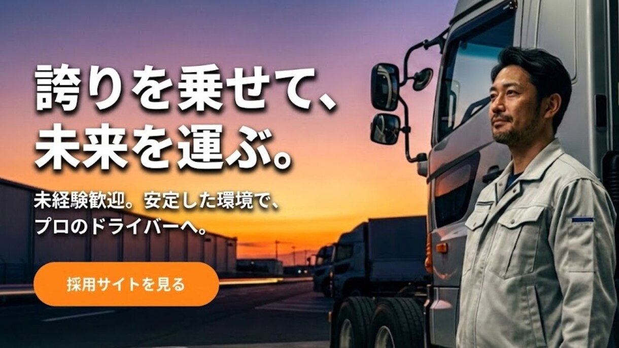 物流・建設　求人が3秒で刺さるLP構成と画像ます 現場の熱量を伝える独自画像と泥臭いコピーで応募増 イメージ1