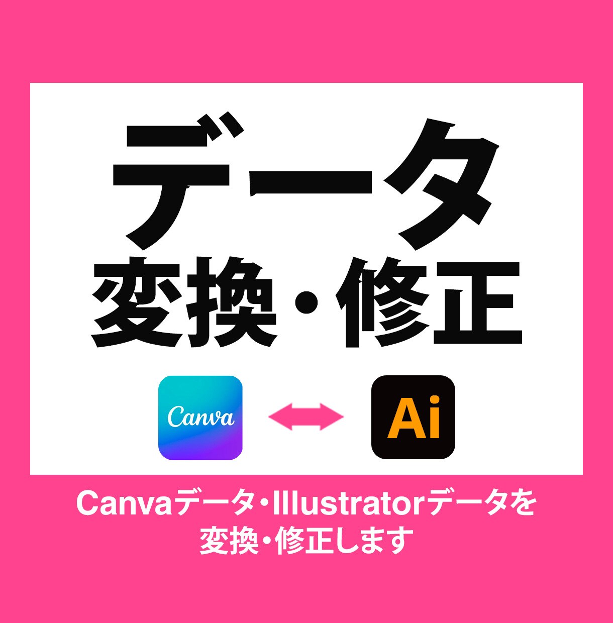 Canva・Aiデータを変換、修正いたします CanvaデータをAiに、AiデータをCanvaデータに！ イメージ1