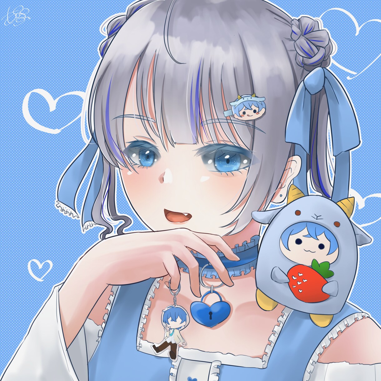 SNS等のアイコン、ヘッダー制作します 可愛くて透明感のあるイラストを描きます。 イメージ4