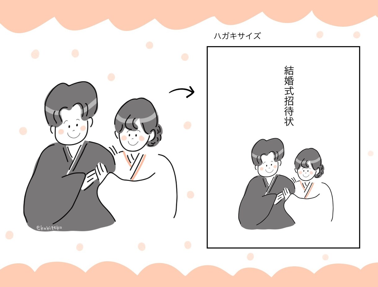 結婚式のペーパーアイテムに使える似顔絵描きます データでのお渡し♩結婚式のペーパーアイテムにお使い下さい♩ イメージ3