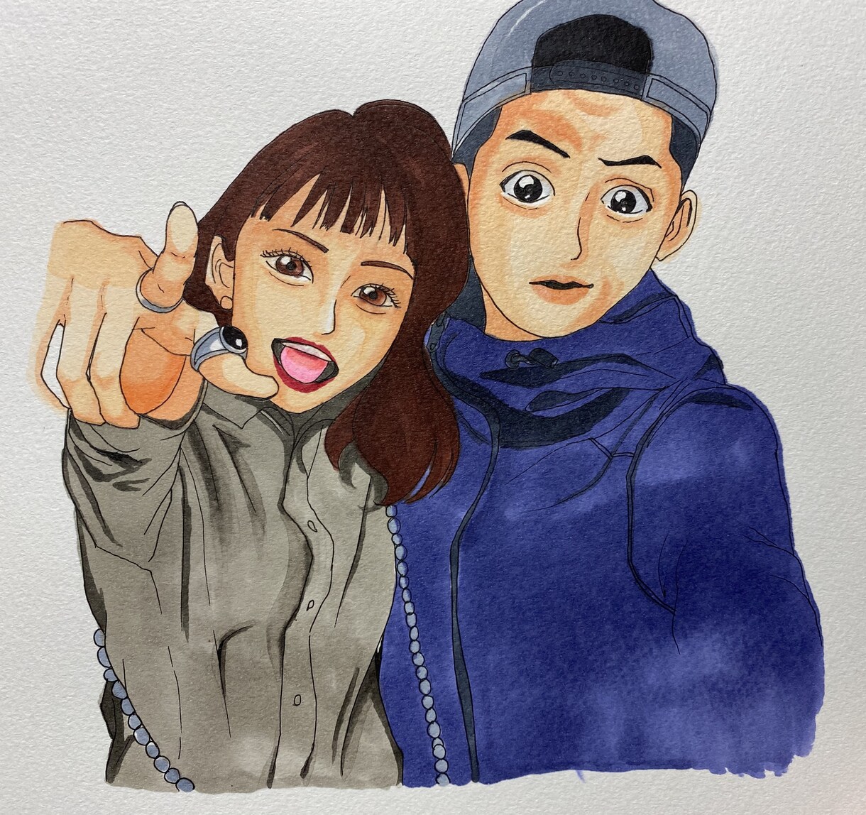 記念や思い出に残る似顔絵描きます お友達、大切な人へのプレゼントにいかがでしょうか イメージ2