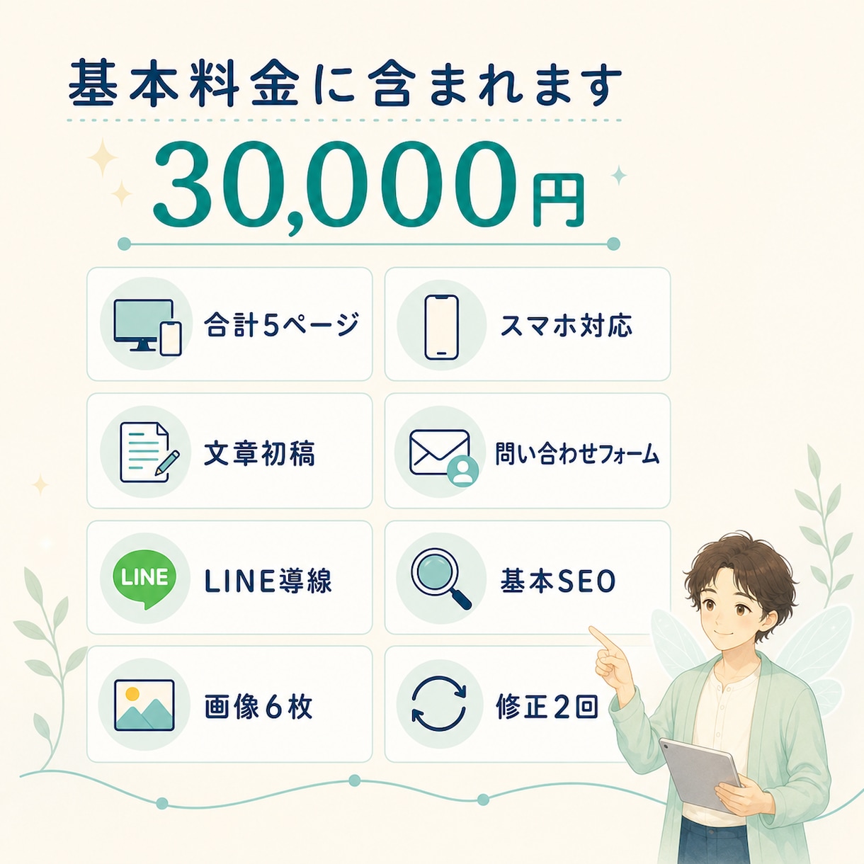 小規模向けHP|文章+LINE導線付き制作します 小規模事業のHPを文章作成からLINE導線まで丁寧に対応 イメージ2