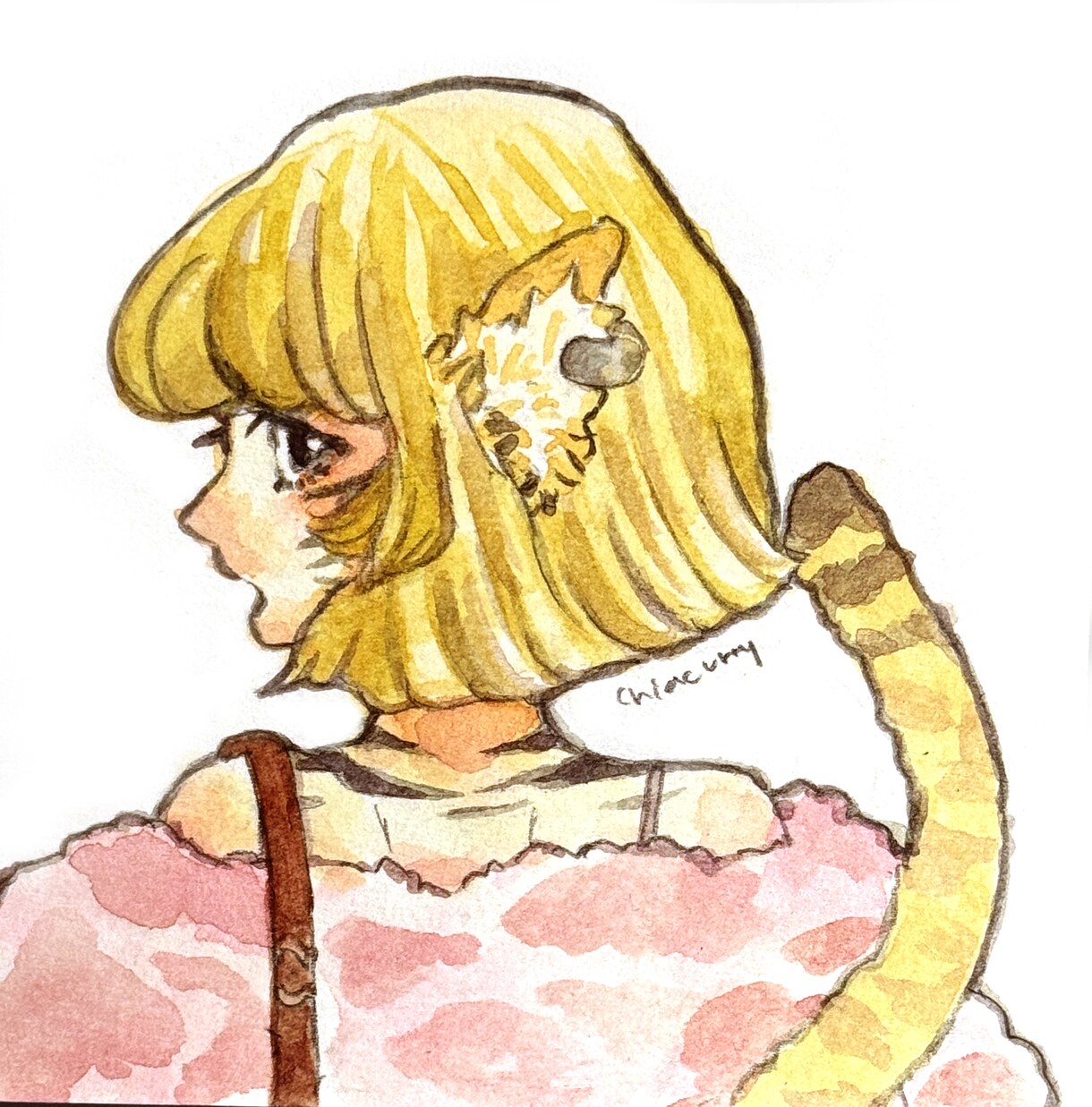 アナログ水彩画のアイコン作成します 透明水彩を使ったアナログイラストを完全オリジナルキャラで イメージ3