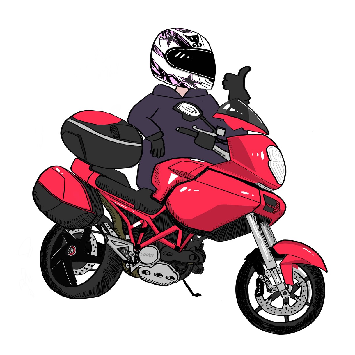 バイクイラスト作成します 可愛い絵柄でバイクのイラスト描かせて頂きます！ イメージ3