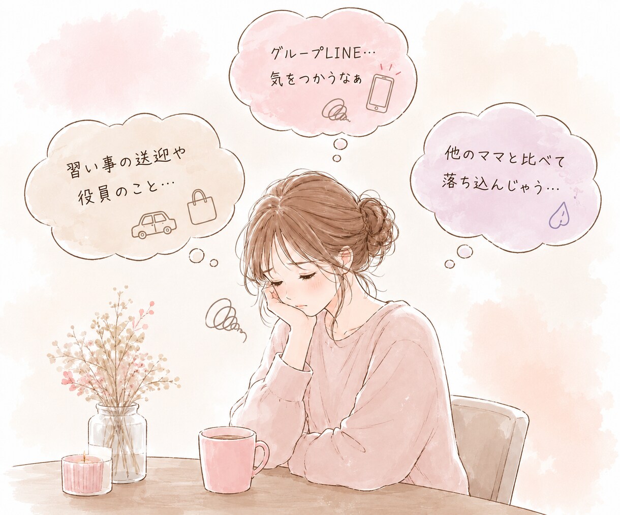 ママ友には話せない話、気軽に聞きます ママ友/育児/役員/モヤモヤ/グループLINE イメージ4