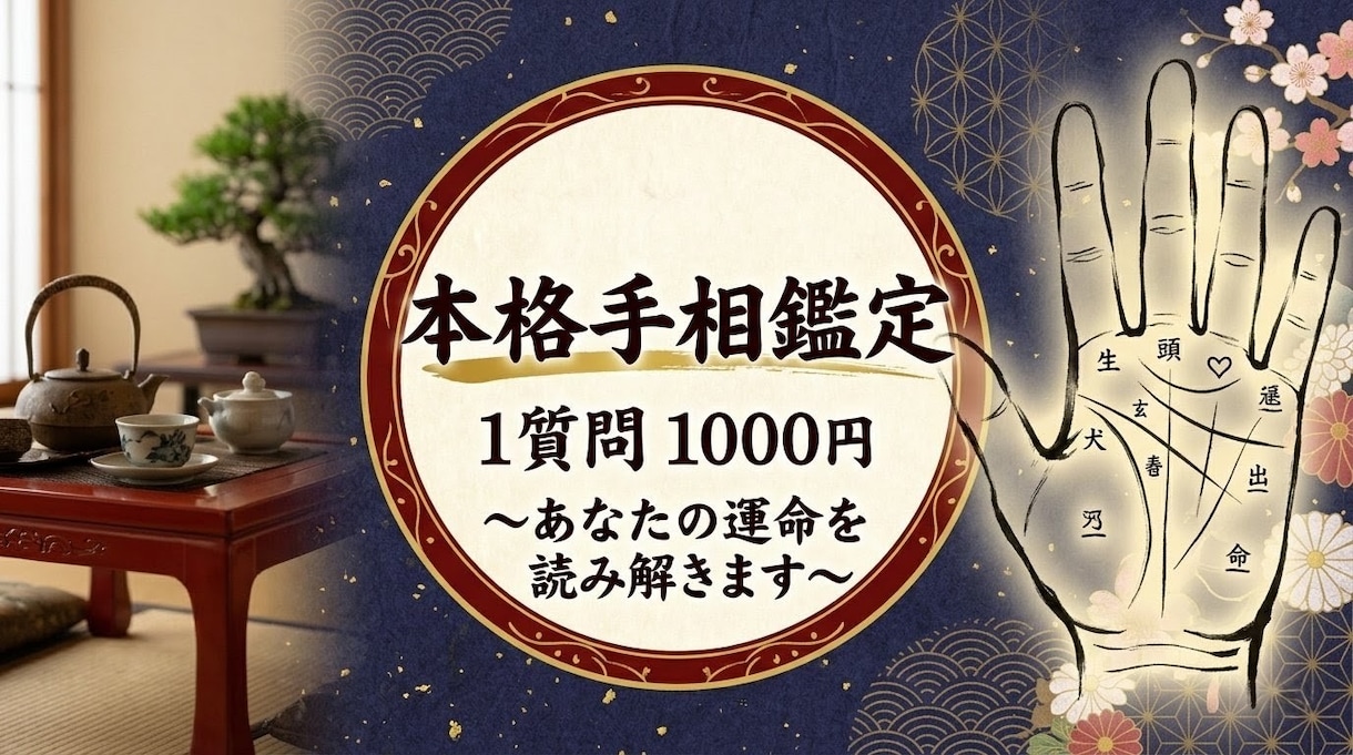 手相鑑定で前向きな一歩を応援します ご質問1つを​24時間以内に回答します。 イメージ1