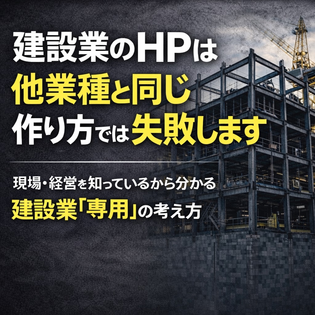 建設業専門｜HPが本当に必要か診断します 作る前に方向性と優先順位を整理 イメージ2