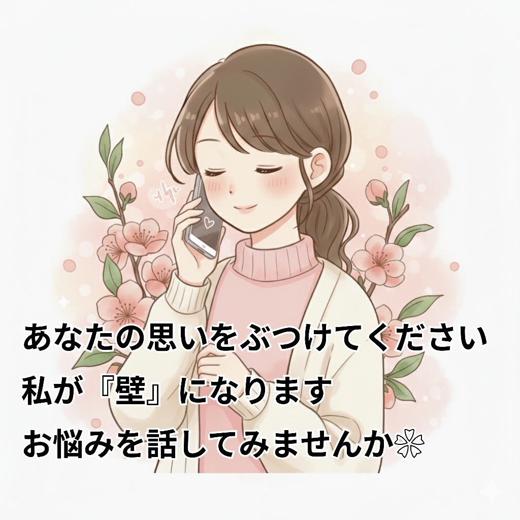 あなたの受け皿になります❀否定せず受け止めます 介護や後遺症の不安・独り言OK！秘密厳守で心の重荷を軽く☆ イメージ1